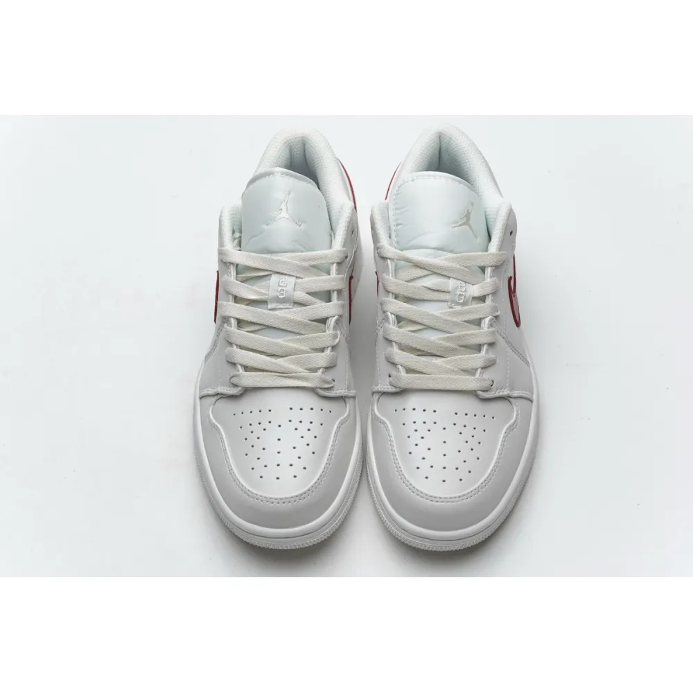 Bstsneaker- Air Jordan 1 Low Milk White Red AQ9941-161 