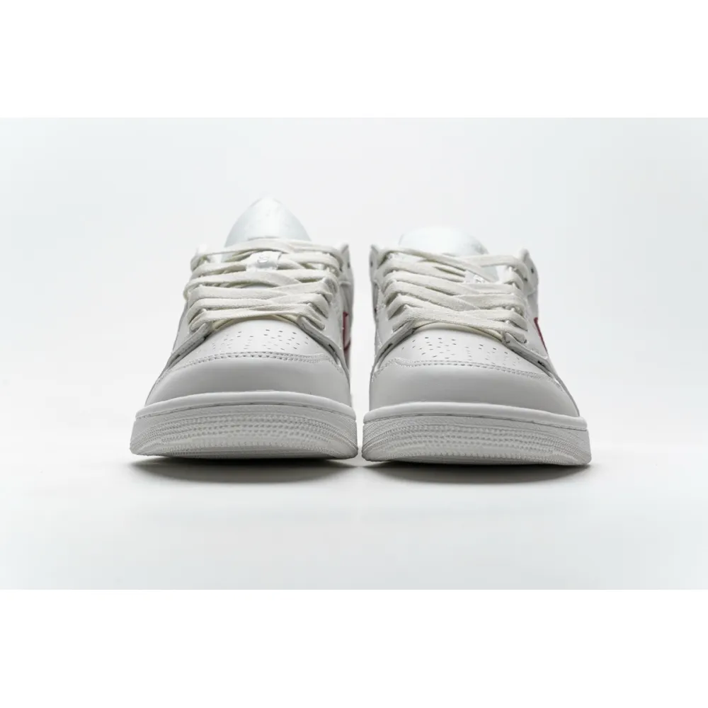 Bstsneaker- Air Jordan 1 Low Milk White Red AQ9941-161 