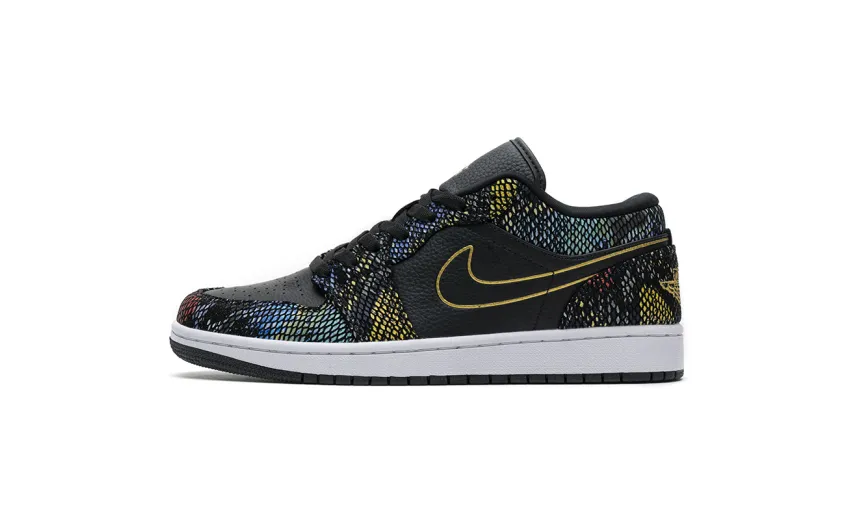 Bstsneaker- Air Jordan 1 Low Multicolor Snakeskin (W) (2020) CW5580-001 