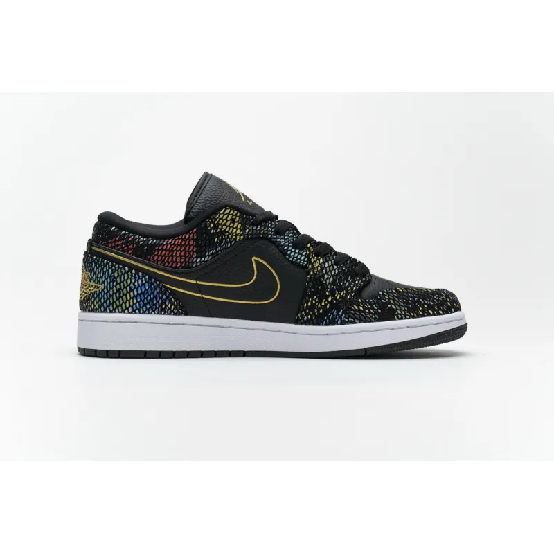 Bstsneaker- Air Jordan 1 Low Multicolor Snakeskin (W) (2020) CW5580-001 