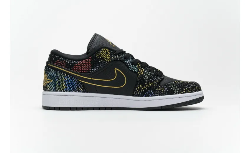 Bstsneaker- Air Jordan 1 Low Multicolor Snakeskin (W) (2020) CW5580-001 