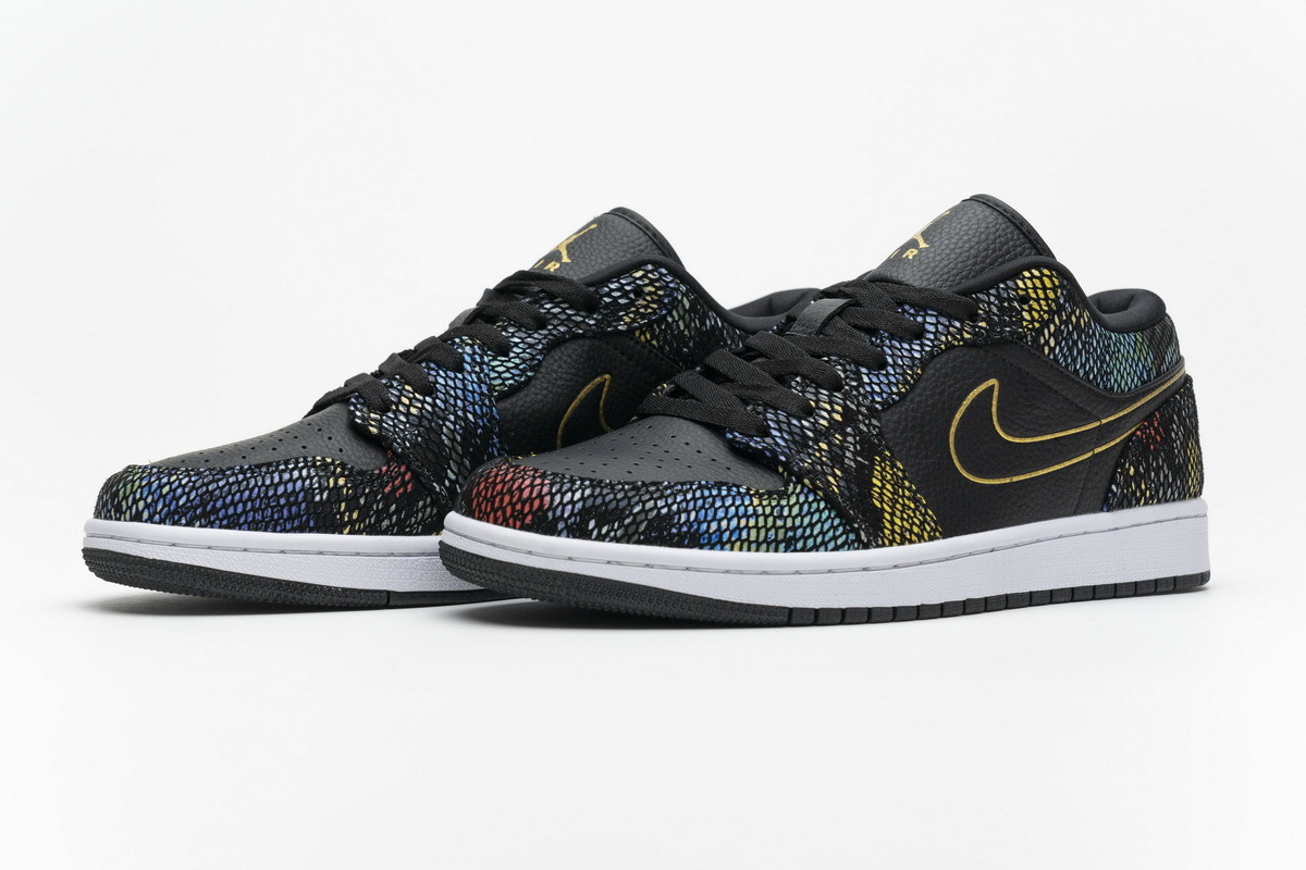 Bstsneaker- Air Jordan 1 Low Multicolor Snakeskin (W) (2020) CW5580-001 
