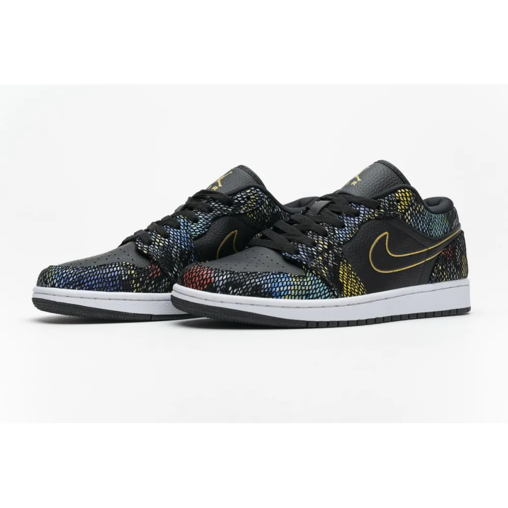 Bstsneaker- Air Jordan 1 Low Multicolor Snakeskin (W) (2020) CW5580-001 