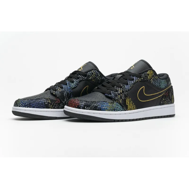 Bstsneaker- Air Jordan 1 Low Multicolor Snakeskin (W) (2020) CW5580-001 