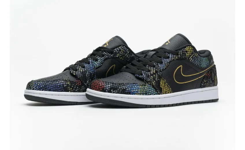 Bstsneaker- Air Jordan 1 Low Multicolor Snakeskin (W) (2020) CW5580-001 