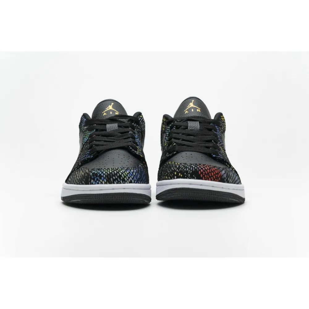 Bstsneaker- Air Jordan 1 Low Multicolor Snakeskin (W) (2020) CW5580-001 