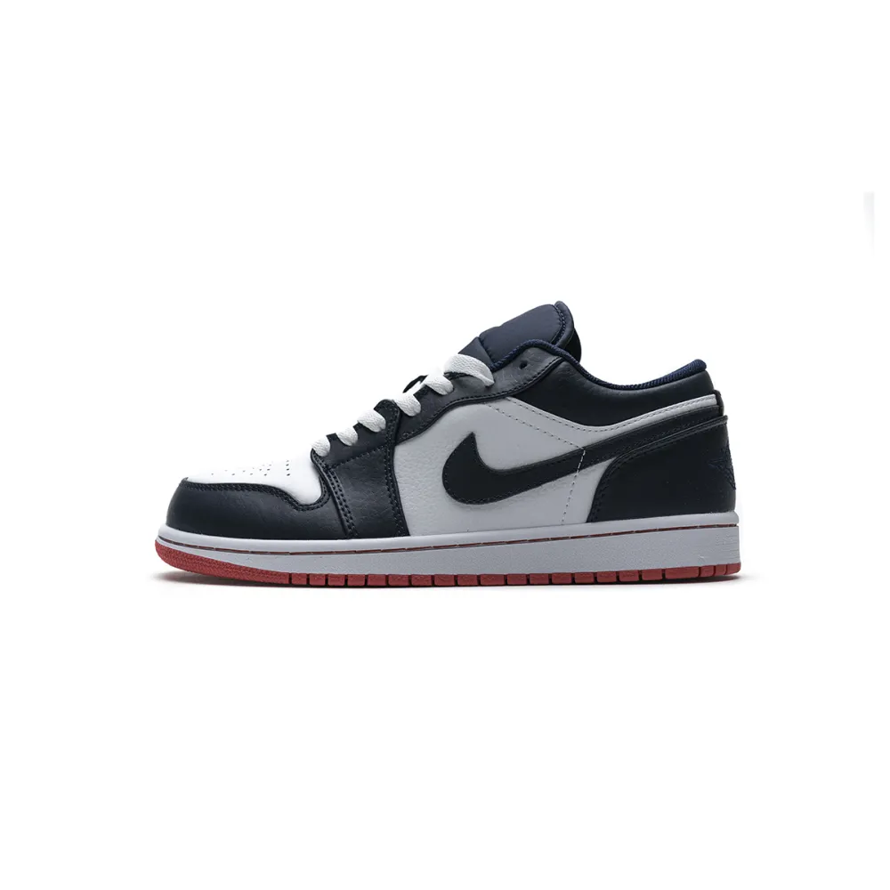 Bstsneaker- Air Jordan 1 Low Obsidian Ember Glow 553558-481 