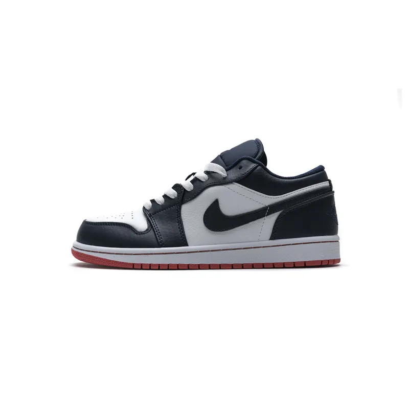 Bstsneaker- Air Jordan 1 Low Obsidian Ember Glow 553558-481 