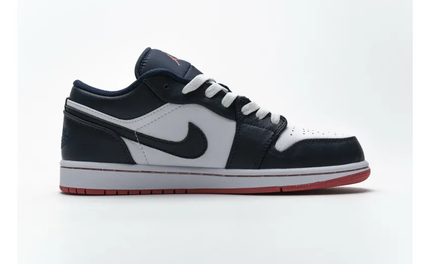 Bstsneaker- Air Jordan 1 Low Obsidian Ember Glow 553558-481 