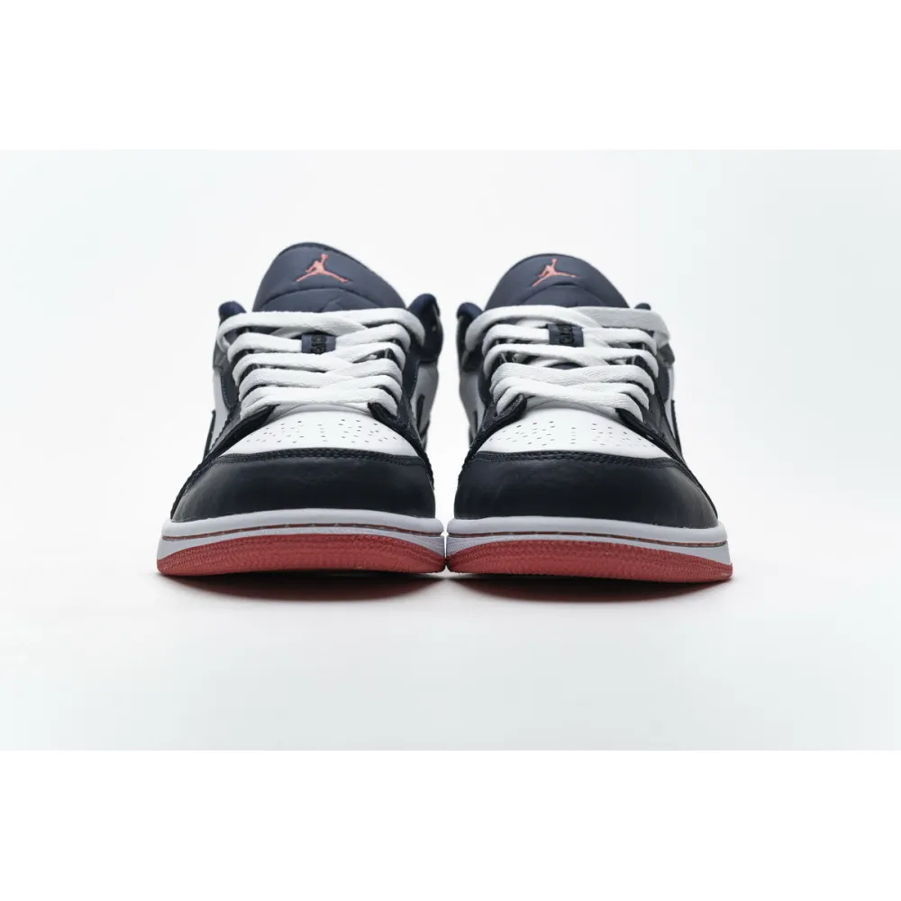Bstsneaker- Air Jordan 1 Low Obsidian Ember Glow 553558-481 