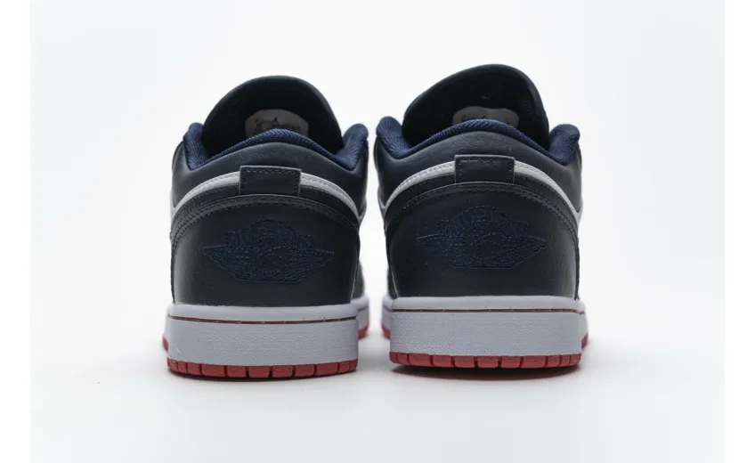 Bstsneaker- Air Jordan 1 Low Obsidian Ember Glow 553558-481 