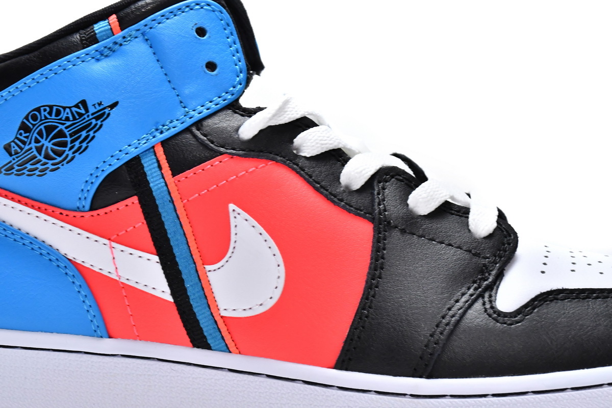 Bstsneaker- Air Jordan 1 Mid Tri Color Ribbons (GS) CV4891-001 