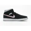Bstsneaker- Air Jordan 1 Mid Black Particle Grey Gym Red 554724-060 