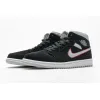 Bstsneaker- Air Jordan 1 Mid Black Particle Grey Gym Red 554724-060 
