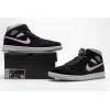 Bstsneaker- Air Jordan 1 Mid Black Particle Grey Gym Red 554724-060 