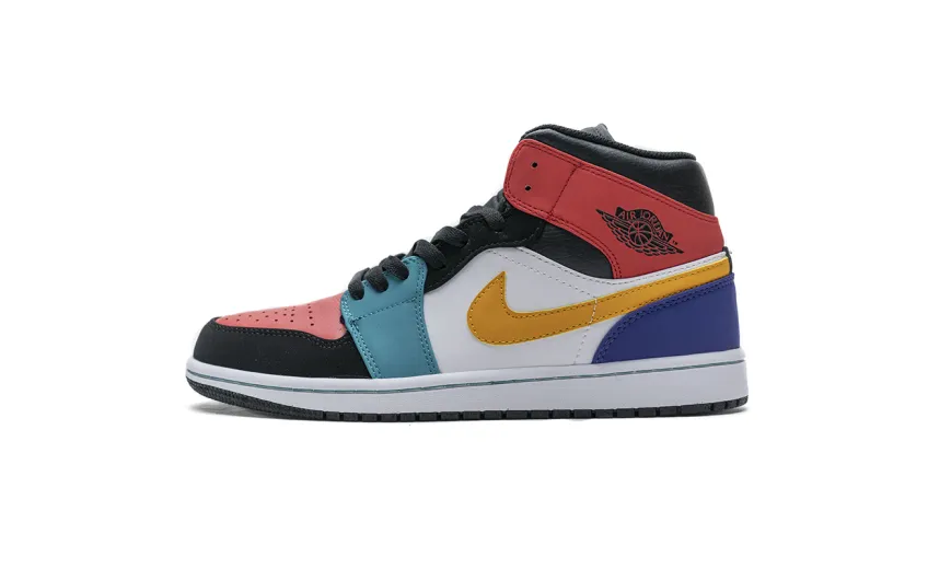 Bstsneaker- Air Jordan 1 Mid Bred Multi-Color 554724-125 