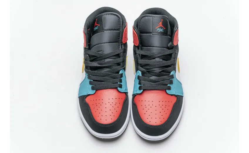 Bstsneaker- Air Jordan 1 Mid Bred Multi-Color 554724-125 
