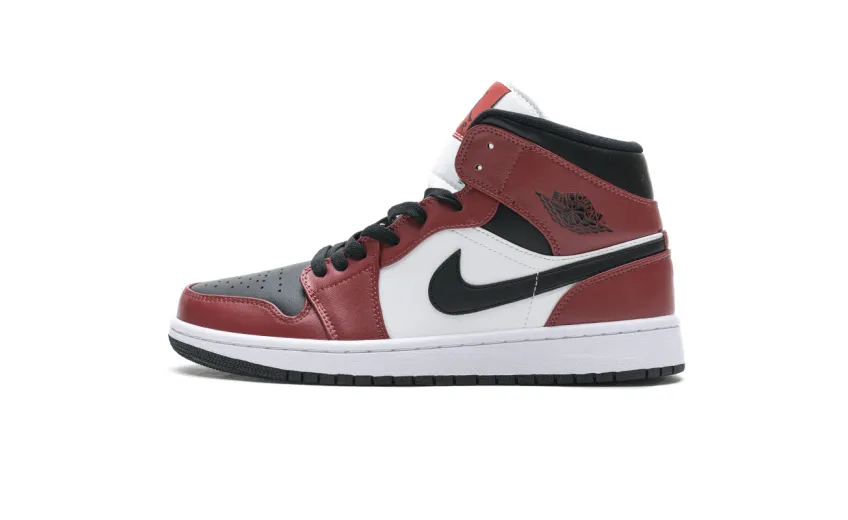 Bstsneaker- Air Jordan 1 Mid Chicago Black Toe (GS) 554725-069 