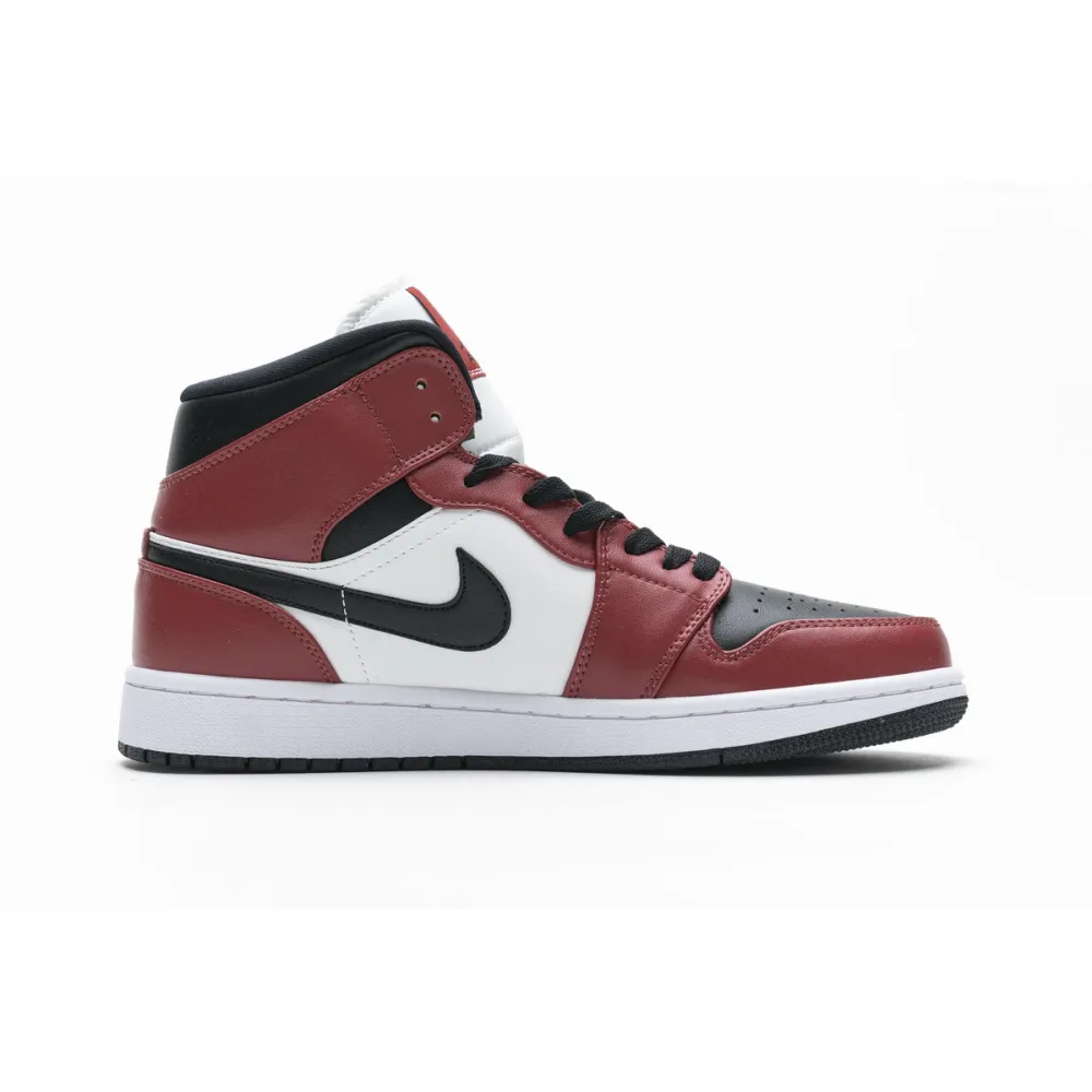 Bstsneaker- Air Jordan 1 Mid Chicago Black Toe (GS) 554725-069 