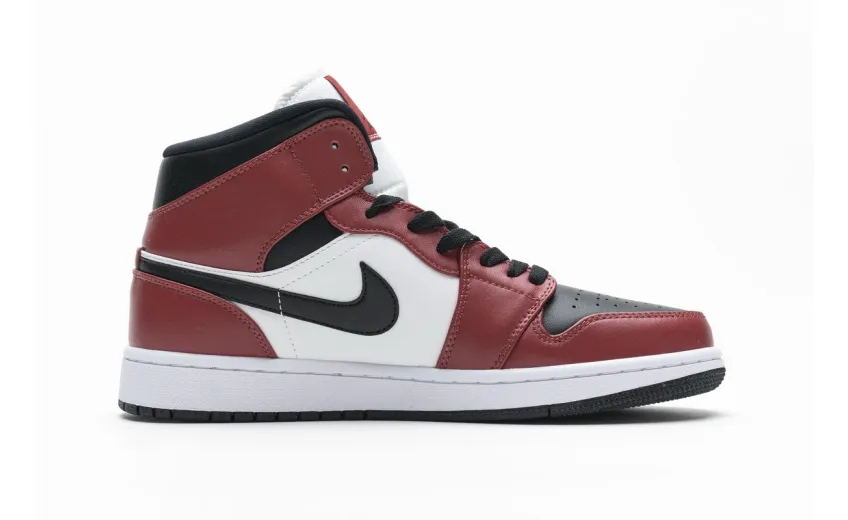 Bstsneaker- Air Jordan 1 Mid Chicago Black Toe (GS) 554725-069 