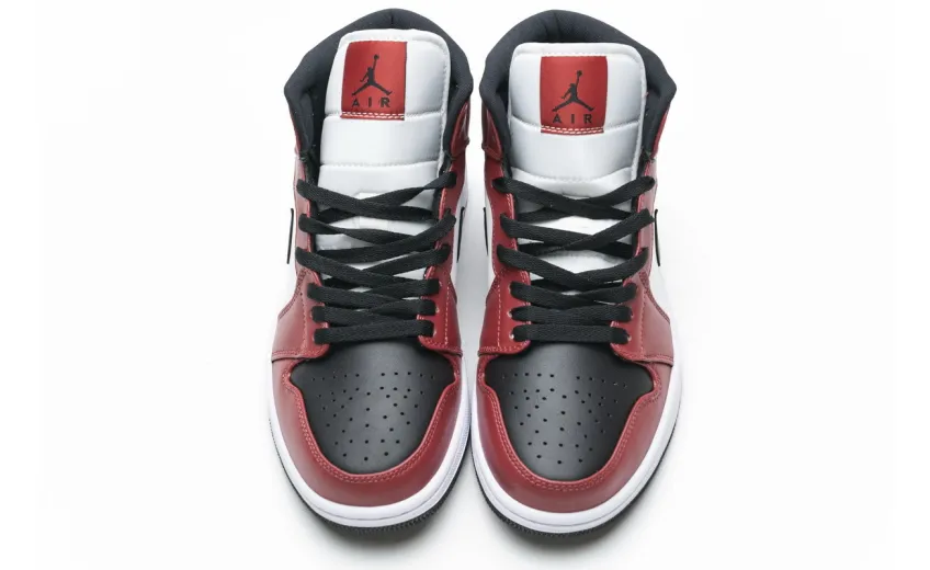 Bstsneaker- Air Jordan 1 Mid Chicago Black Toe (GS) 554725-069 
