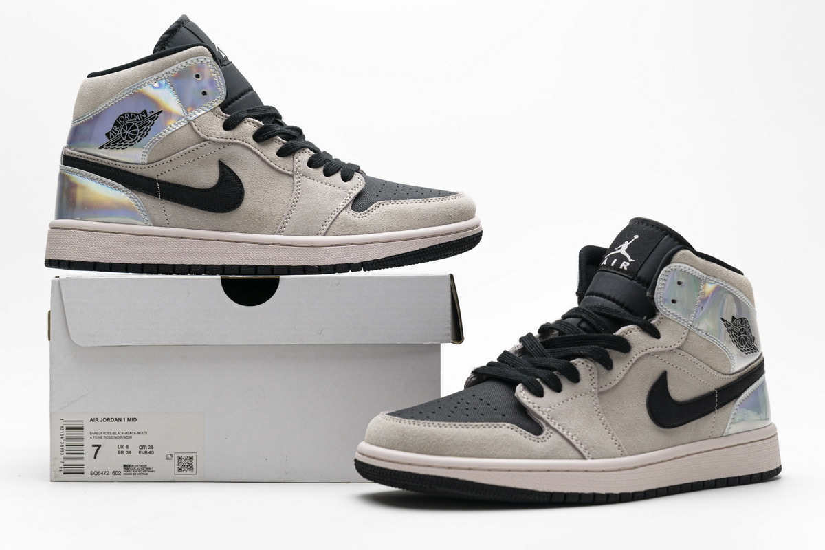 Bstsneaker- Air Jordan 1 Mid Dirty Powder Iridescent (W) BQ6472-602 