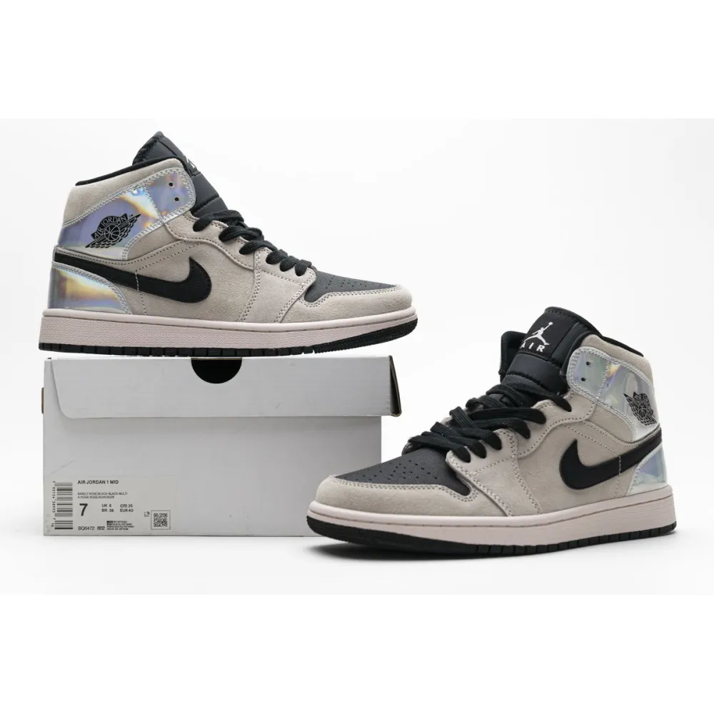 Bstsneaker- Air Jordan 1 Mid Dirty Powder Iridescent (W) BQ6472-602 