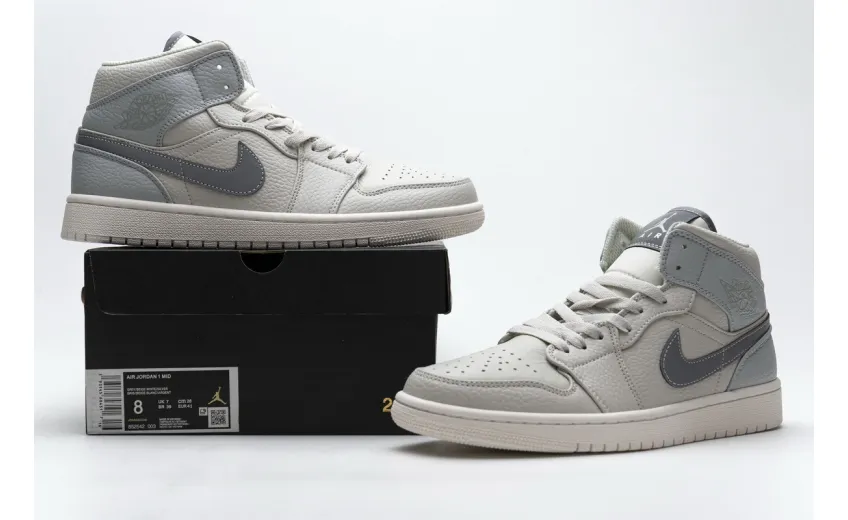 Bstsneaker- Air Jordan 1 Mid Light Bone 852542-003 