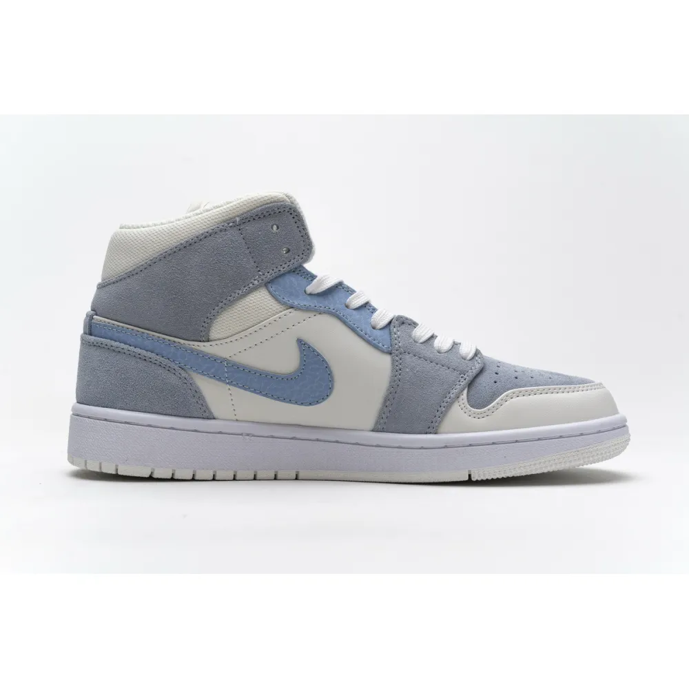 Bstsneaker- Air Jordan 1 Mid Mixed Textures Blue DA4666-100 