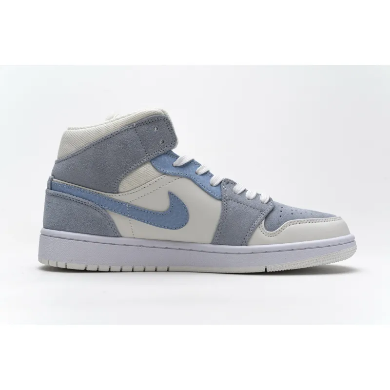 Bstsneaker- Air Jordan 1 Mid Mixed Textures Blue DA4666-100 