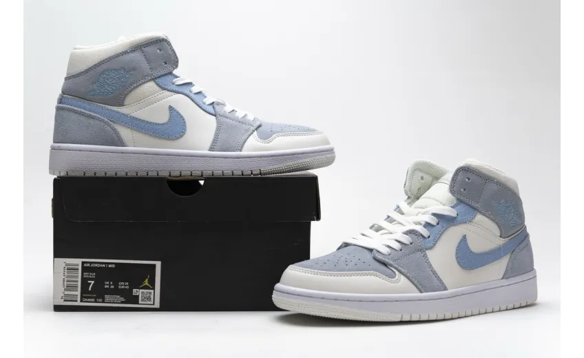 Bstsneaker- Air Jordan 1 Mid Mixed Textures Blue DA4666-100 