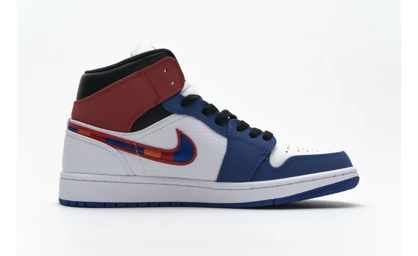 Bstsneaker- Air Jordan 1 Mid Multi-Color Swoosh 852542-146 