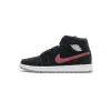 Bstsneaker- Air Jordan 1 Mid Multi-Color Swoosh Black (GS) 554725-065 