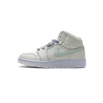 Bstsneaker- Air Jordan 1 Mid Multi-Color Swoosh Phantom (GS) 555112-035 