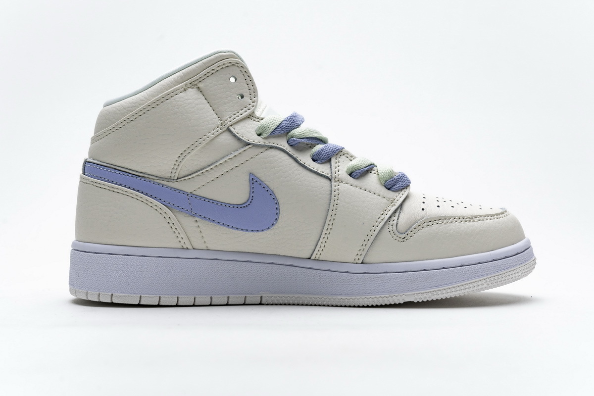 Bstsneaker- Air Jordan 1 Mid Multi-Color Swoosh Phantom (GS) 555112-035 