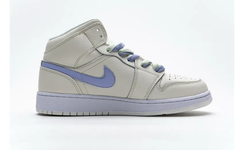 Bstsneaker- Air Jordan 1 Mid Multi-Color Swoosh Phantom (GS) 555112-035 