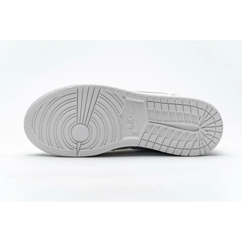 Bstsneaker- Air Jordan 1 Mid Multi-Color Swoosh Phantom (GS) 555112-035 