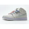 Bstsneaker- Air Jordan 1 Mid Multi-Color Swoosh Phantom (GS) 555112-035 