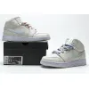 Bstsneaker- Air Jordan 1 Mid Multi-Color Swoosh Phantom (GS) 555112-035 