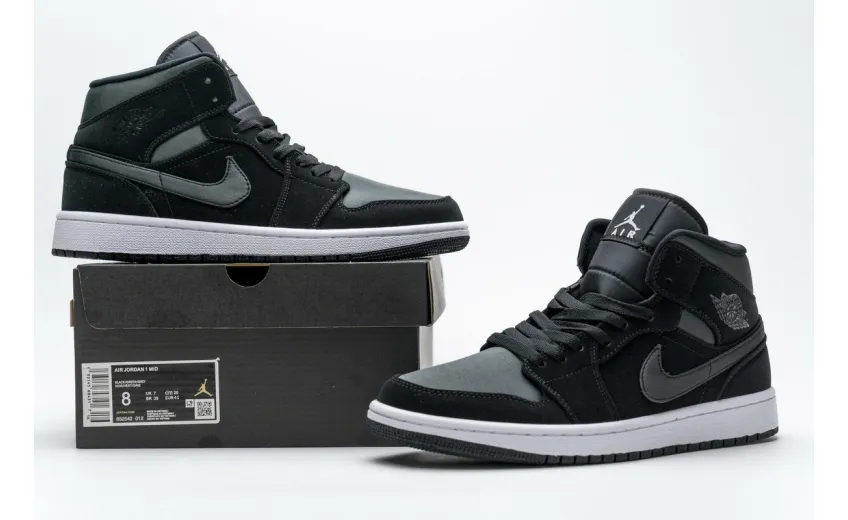Bstsneaker- Air Jordan 1 Mid Nylon Black Anthracite 852542-012  