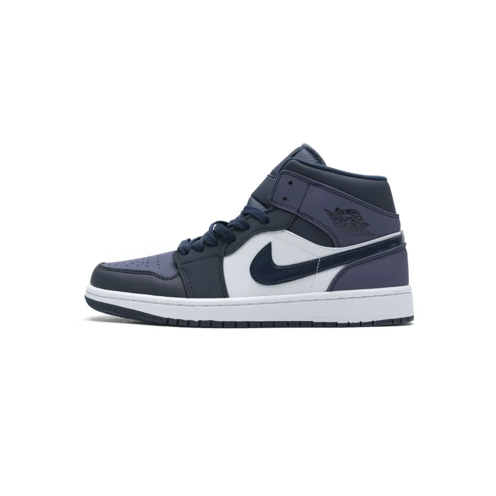 Bstsneaker- Air Jordan 1 Mid Obsidian Sanded Purple 554724-445 