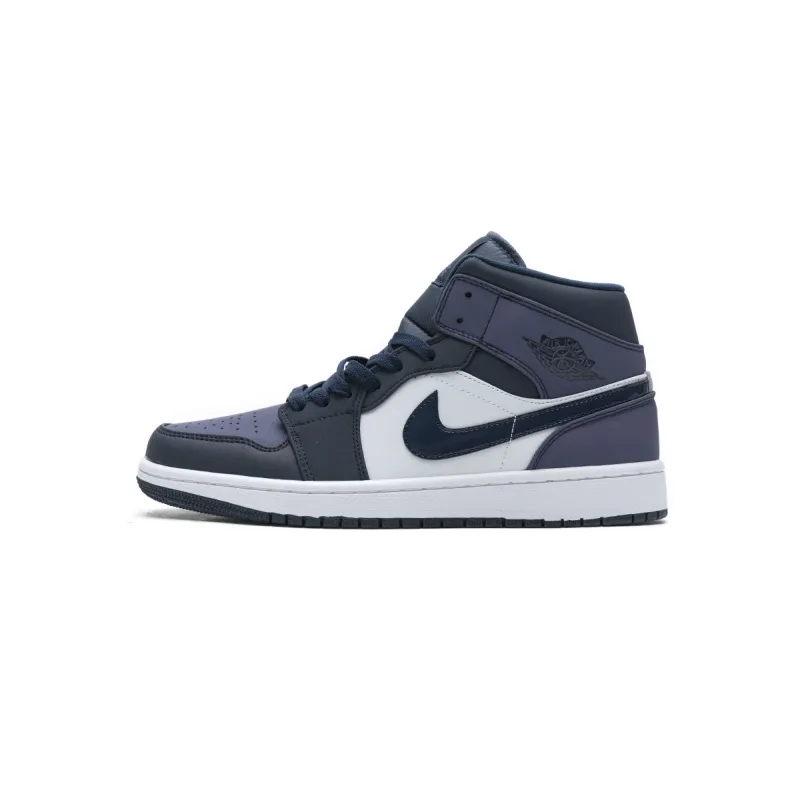 Bstsneaker- Air Jordan 1 Mid Obsidian Sanded Purple 554724-445 