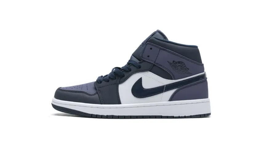 Bstsneaker- Air Jordan 1 Mid Obsidian Sanded Purple 554724-445 