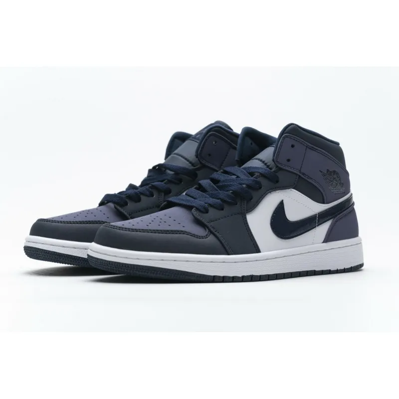Bstsneaker- Air Jordan 1 Mid Obsidian Sanded Purple 554724-445 