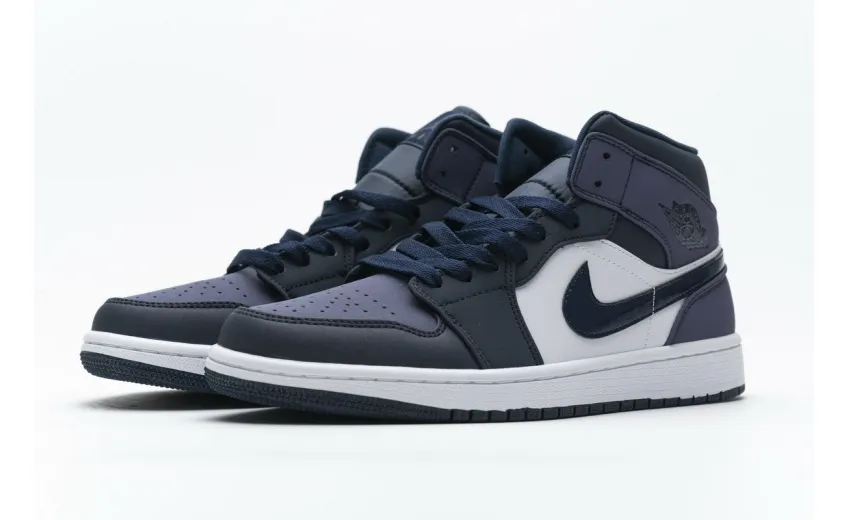 Bstsneaker- Air Jordan 1 Mid Obsidian Sanded Purple 554724-445 