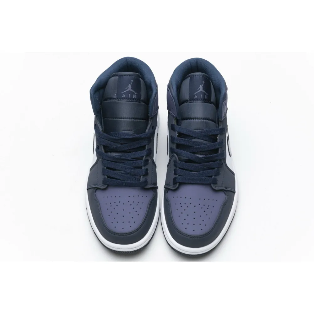 Bstsneaker- Air Jordan 1 Mid Obsidian Sanded Purple 554724-445 