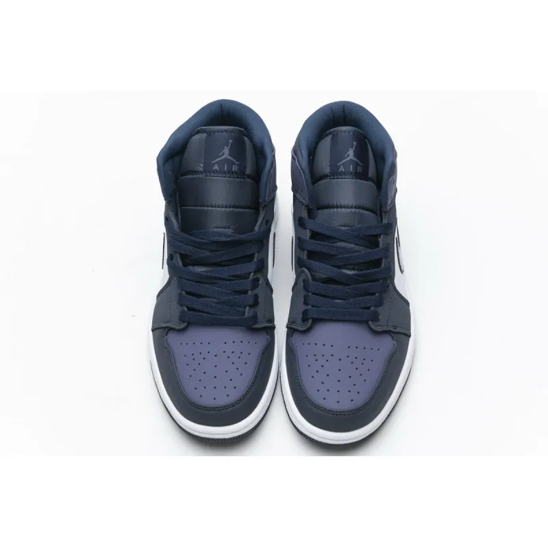 Bstsneaker- Air Jordan 1 Mid Obsidian Sanded Purple 554724-445 