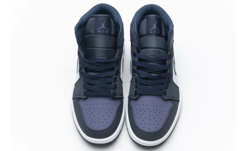 Bstsneaker- Air Jordan 1 Mid Obsidian Sanded Purple 554724-445 