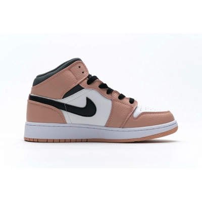 Bstsneaker- Air Jordan 1 Mid Pink Quartz (GS) 555112-603  02