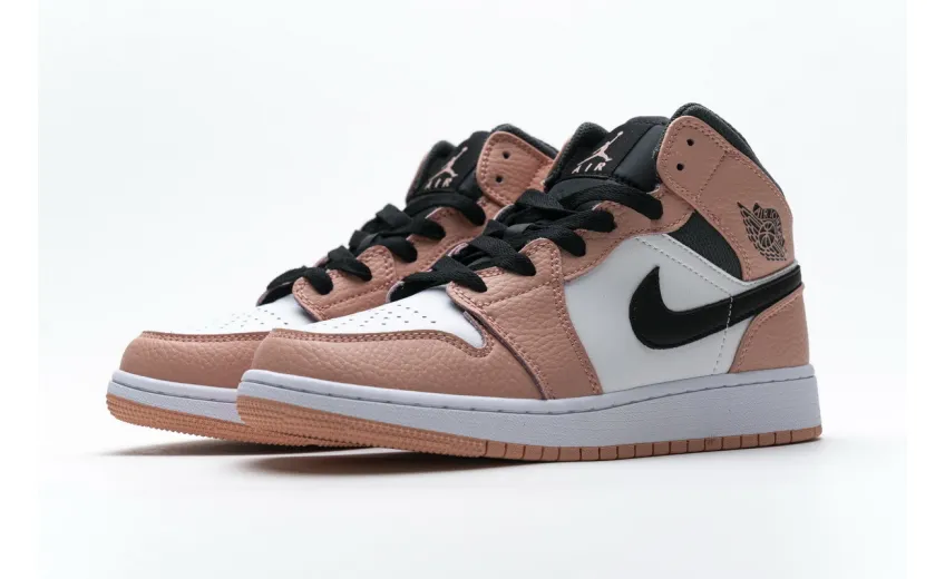 Bstsneaker- Air Jordan 1 Mid Pink Quartz (GS) 555112-603 